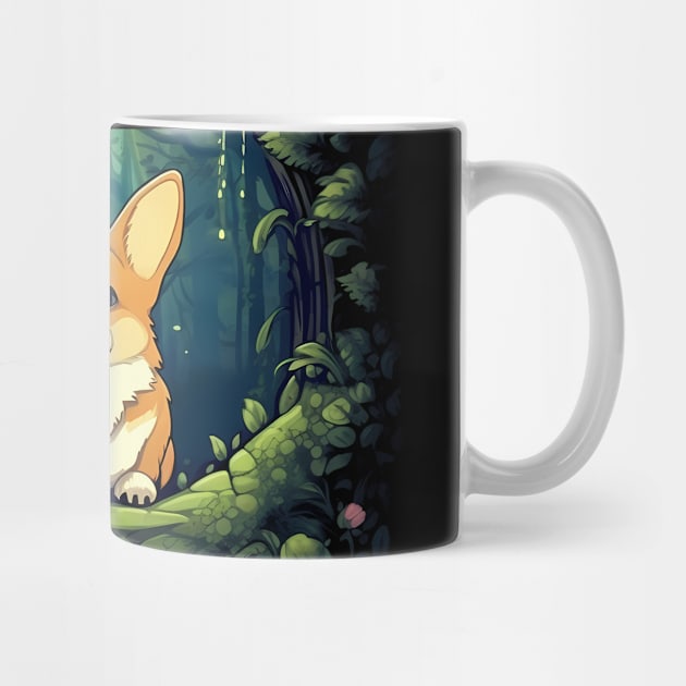 Corgi In The Forest by Brilliant Tee Shop